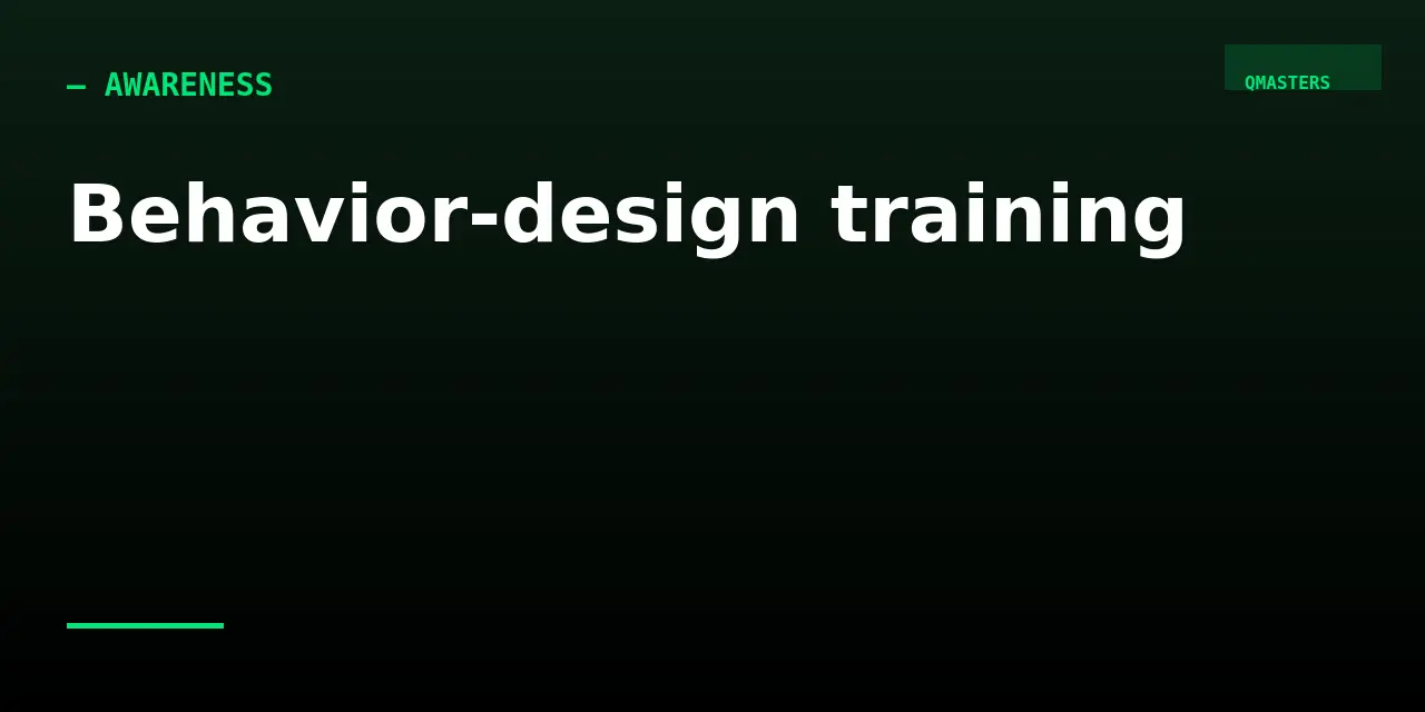 Security awareness training program structure showing behavioral measurement loop from baseline through targeted training and reinforcement
