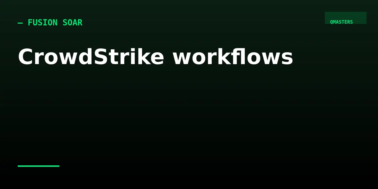 CrowdStrike Falcon Fusion workflow builder showing trigger, condition, and action nodes