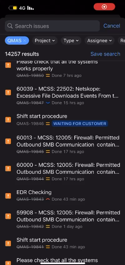 Mobile SOC app