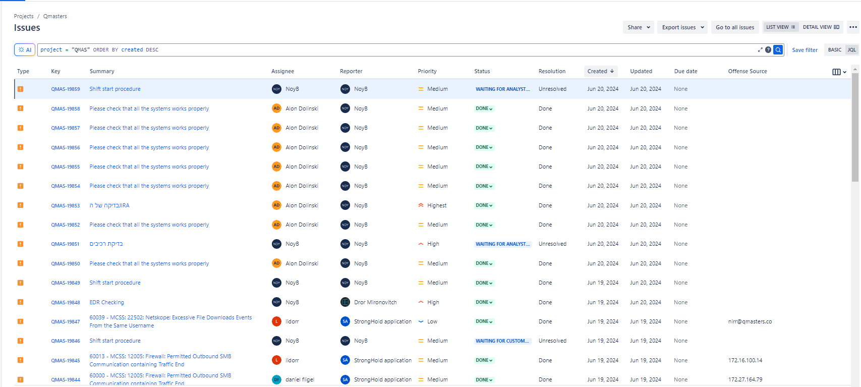 Portal — reports